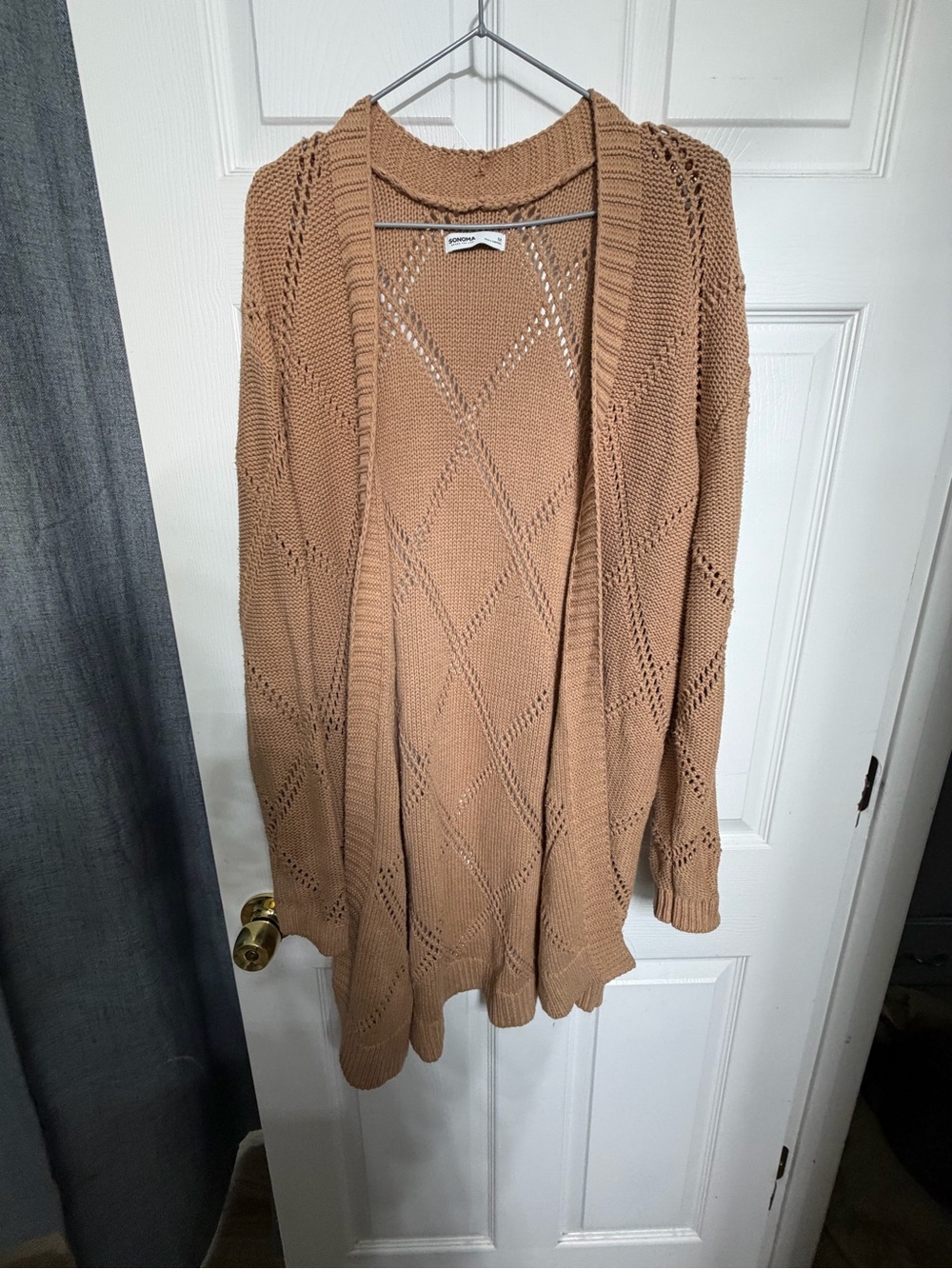 Sonoma Open-Front Knit Cardigan - Camel/Tan